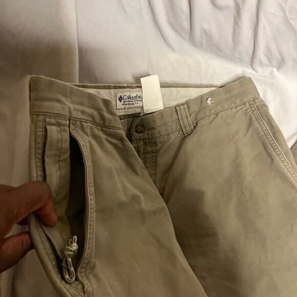 Columbia Pants Mens 32x27 Beige Omni-Shield Lightweight Hiking Cargo - Picture 5 of 5